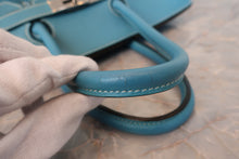 Load image into Gallery viewer, HERMES BIRKIN 35 Togo leather Blue jean □J Engraving Hand bag 700090197
