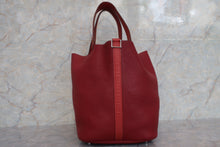 将图片加载到图库查看器，HERMES PICOTIN LOCK TOUCH GM Clemence leather/Swift leather Rouge H/Brique □R刻印 Hand bag 600090275
