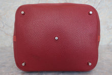 将图片加载到图库查看器，HERMES PICOTIN LOCK TOUCH GM Clemence leather/Swift leather Rouge H/Brique □R刻印 Hand bag 600090275
