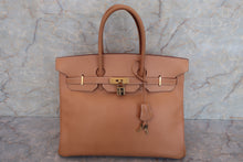 将图片加载到图库查看器，HERMES BIRKIN 35 Graine Couchevel leather Natural □A刻印 Hand bag 600070135
