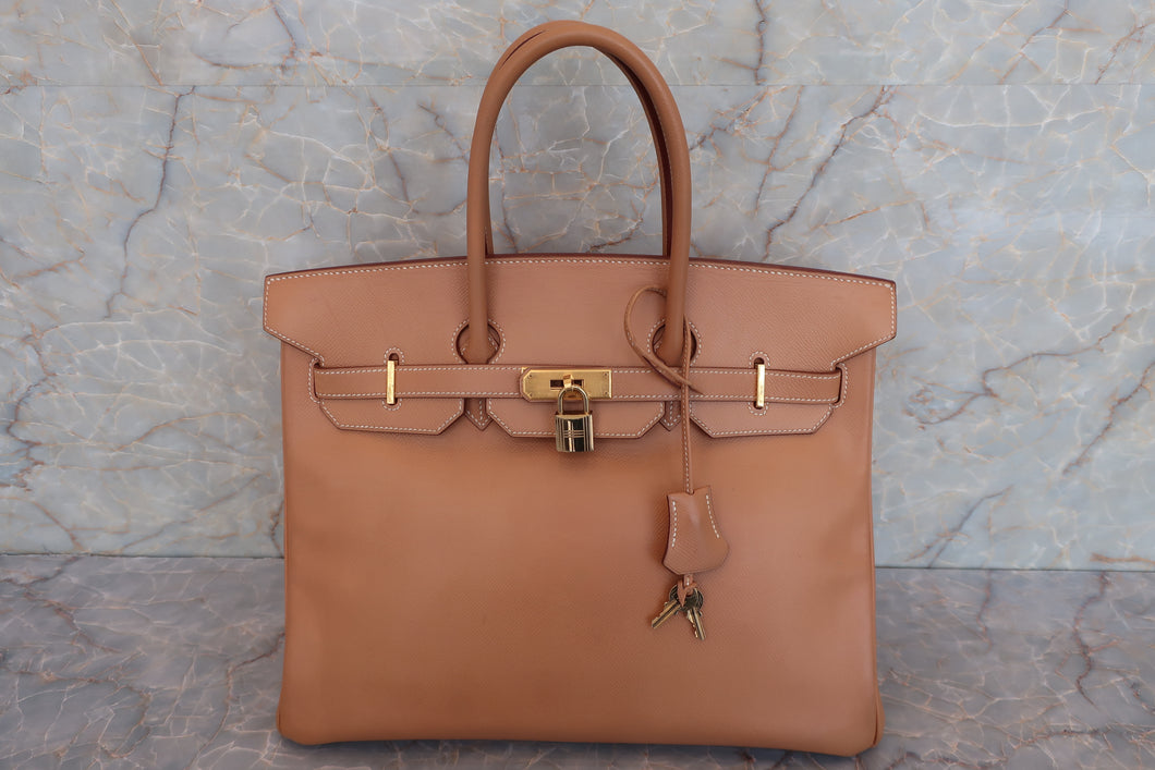 HERMES BIRKIN 35 Graine Couchevel leather Natural □A刻印 Hand bag 600070135