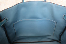 Load image into Gallery viewer, HERMES BIRKIN 35 Togo leather Blue jean □J Engraving Hand bag 700090197
