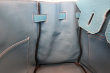 Load image into Gallery viewer, HERMES BIRKIN 35 Togo leather Blue jean □J Engraving Hand bag 700090197
