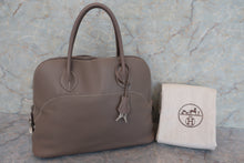 将图片加载到图库查看器，HERMES BOLIDE RELAX 35 Sikkim leather Etoupe gray □O刻印 Hand bag 600080212
