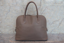 将图片加载到图库查看器，HERMES BOLIDE RELAX 35 Sikkim leather Etoupe gray □O刻印 Hand bag 600080212
