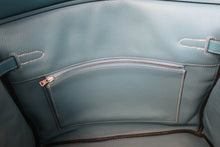 Load image into Gallery viewer, HERMES BIRKIN 35 Togo leather Blue jean □J Engraving Hand bag 700090197
