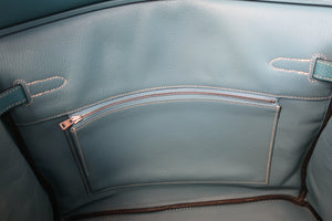 HERMES BIRKIN 35 Togo leather Blue jean □J Engraving Hand bag 700090197