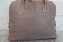 将图片加载到图库查看器，HERMES BOLIDE RELAX 35 Sikkim leather Etoupe gray □O刻印 Hand bag 600080212
