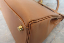 Load image into Gallery viewer, HERMES KELLY 28 Box carf leather Natural 〇X Engraving Hand bag 600120265
