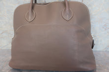 将图片加载到图库查看器，HERMES BOLIDE RELAX 35 Sikkim leather Etoupe gray □O刻印 Hand bag 600080212
