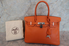 Load image into Gallery viewer, HERMES BIRKIN 30 Epsom leather Orange □K Engraving Hand bag 700090175

