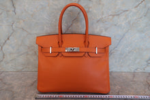 Load image into Gallery viewer, HERMES BIRKIN 30 Epsom leather Orange □K Engraving Hand bag 700090175
