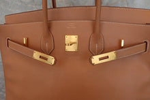 Load image into Gallery viewer, HERMES BIRKIN 35 Graine Couchevel leather Natural □A Engraving Hand bag 600070135
