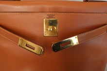 Load image into Gallery viewer, HERMES KELLY 28 Box carf leather Natural Hand bag 600090145
