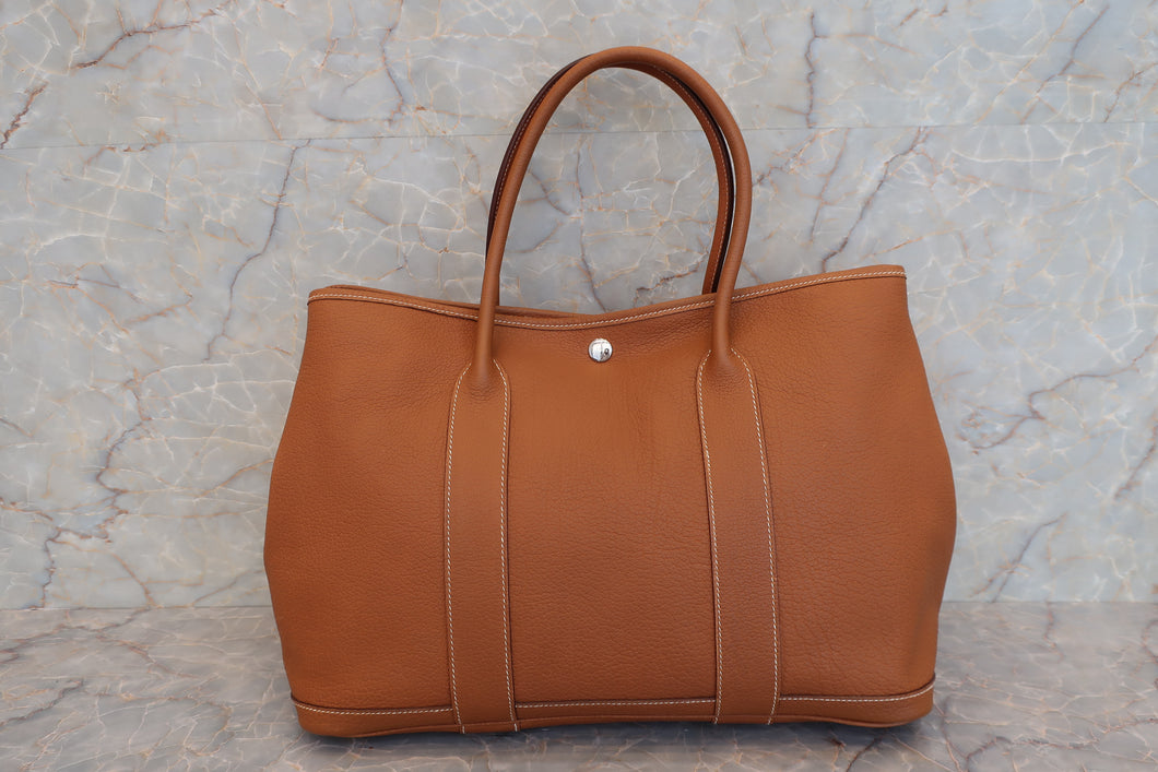 HERMES  GARDEN PARTY PM Negonda leather Gold □K刻印 Tote bag 700010072