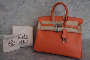 HERMES BIRKIN 25 Epsom leather Mango □P刻印 Hand bag 600090260