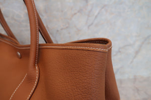 HERMES  GARDEN PARTY PM Negonda leather Gold □K刻印 Tote bag 700010072