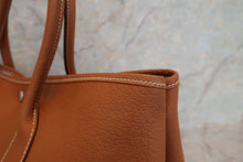 将图片加载到图库查看器，HERMES  GARDEN PARTY PM Negonda leather Gold □K刻印 Tote bag 700010072
