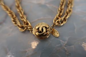 CHANEL CC mark necklace Gold plate Gold Necklace 600040085