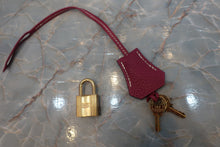 Load image into Gallery viewer, HERMES BIRKIN 30 Personal order Clemence leather Tosca/Ruby □O Engraving Hand bag 500110162
