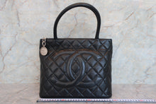 將圖片載入圖庫檢視器 CHANEL/シャネル 復刻トート キャビアスキン ブラック/シルバー金具 トートバッグ 700060030
