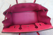 Load image into Gallery viewer, HERMES BIRKIN 30 Crocodile Porosus Fuschia pink □K Engraving Hand bag 700120067
