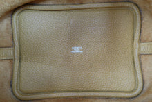 将图片加载到图库查看器，HERMES PICOTIN LOCK ECLAT PM Clemence leather/Swift leather Jaune ambre/Celeste C刻印 Hand bag 800080199
