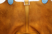 将图片加载到图库查看器，HERMES PICOTIN LOCK ECLAT PM Clemence leather/Swift leather Jaune ambre/Celeste C刻印 Hand bag 800080199

