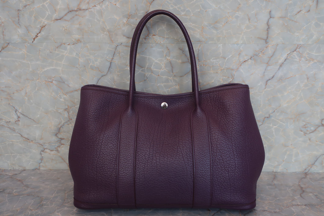 HERMES GARDEN PARTY PM Negonda leather Cassis □P刻印 Tote bag 600090270