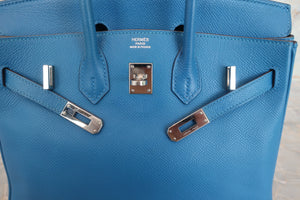 HERMES BIRKIN 25 Epsom leather Mykonos □O刻印 Hand bag 600070136