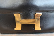 Load image into Gallery viewer, HERMES CONSTANCE MINI Box carf leather Black Shoulder bag 700120115
