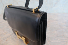 Load image into Gallery viewer, HERMES CONSTANCE MINI Box carf leather Black Shoulder bag 700120115
