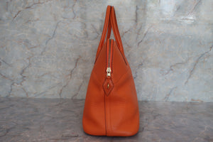 HERMES BOLIDE 35 Clemence leather Orange □G刻印 Hand bag 600080197