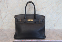 Load image into Gallery viewer, HERMES BIRKIN 35 Clemence leather Black Hand bag 700050262
