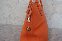 将图片加载到图库查看器，HERMES BOLIDE 35 Clemence leather Orange □G刻印 Hand bag 600080197
