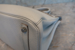 HERMES／エルメス バーキン30 トリヨンクレマンス パールグレー □Q刻印 ハンドバッグ 700080192