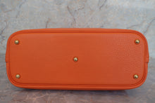 将图片加载到图库查看器，HERMES BOLIDE 35 Clemence leather Orange □G刻印 Hand bag 600080197
