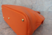 将图片加载到图库查看器，HERMES BOLIDE 35 Clemence leather Orange □G刻印 Hand bag 600080197
