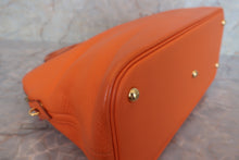 将图片加载到图库查看器，HERMES BOLIDE 35 Clemence leather Orange □G刻印 Hand bag 600080197
