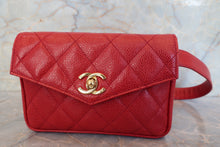 画像をギャラリービューアに読み込む, CHANEL/シャネル マトラッセウエストバッグ キャビアスキン レッド/ゴールド金具 ウエストバッグ 700110021
