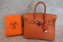 Load image into Gallery viewer, HERMES BIRKIN 25 Chevre myzore goatskim Orange □H Engraving Hand bag 700120086
