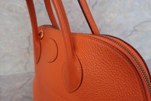 将图片加载到图库查看器，HERMES BOLIDE 35 Clemence leather Orange □G刻印 Hand bag 600080197
