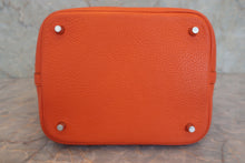 将图片加载到图库查看器，HERMES PICOTIN LOCK MM Clemence leather Feu □R刻印 Hand bag 800070159
