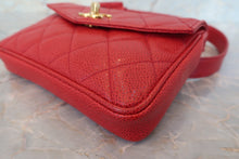 画像をギャラリービューアに読み込む, CHANEL/シャネル マトラッセウエストバッグ キャビアスキン レッド/ゴールド金具 ウエストバッグ 700110021
