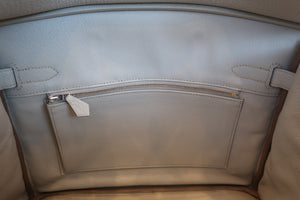 HERMES／エルメス バーキン30 トリヨンクレマンス パールグレー □Q刻印 ハンドバッグ 700080192