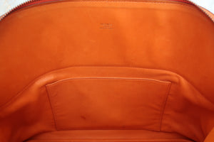 HERMES BOLIDE 35 Clemence leather Orange □G刻印 Hand bag 600080197