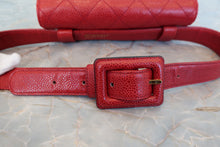 画像をギャラリービューアに読み込む, CHANEL/シャネル マトラッセウエストバッグ キャビアスキン レッド/ゴールド金具 ウエストバッグ 700110021
