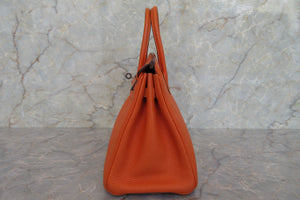 HERMES／エルメス バーキン25 トゴ オレンジ □K刻印 ハンドバッグ 700020151