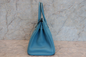 HERMES／エルメス バーキン30 トゴ ブルージーン □N刻印 ハンドバッグ 700040085