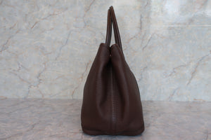 HERMES GARDEN PARTY PM Negonda leather Chocolat □L刻印 Tote bag 600080236